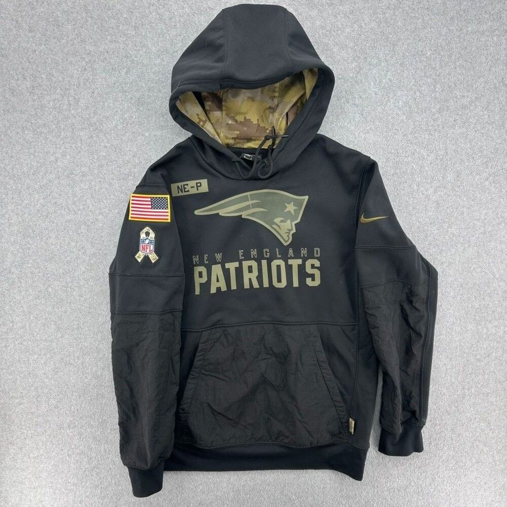 AUTHENTIC Nike New England Patriots 2020 Salute to Service Hoodie Mens Sideline